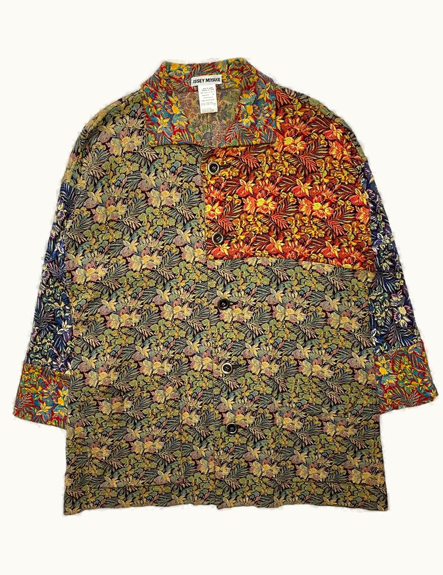 Issey Miyake Issey Miyake Patchwork Embroidered Floral Chore Jacket A/W 1994