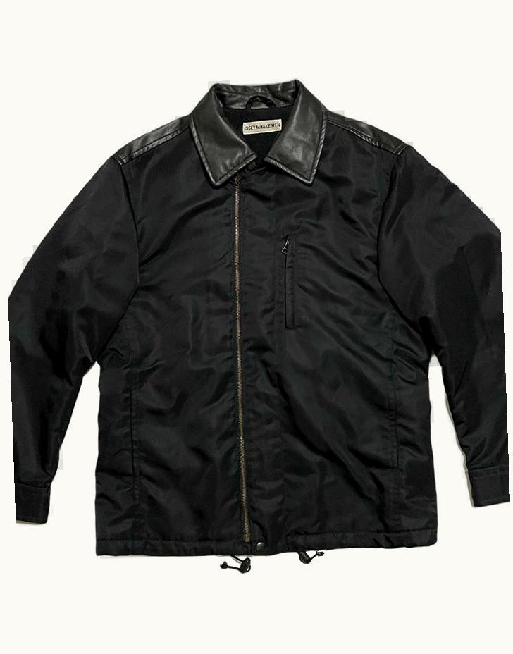 Issey Miyake Issey Miyake Leather Switching Nylon Technical Jacket A/W 1997
