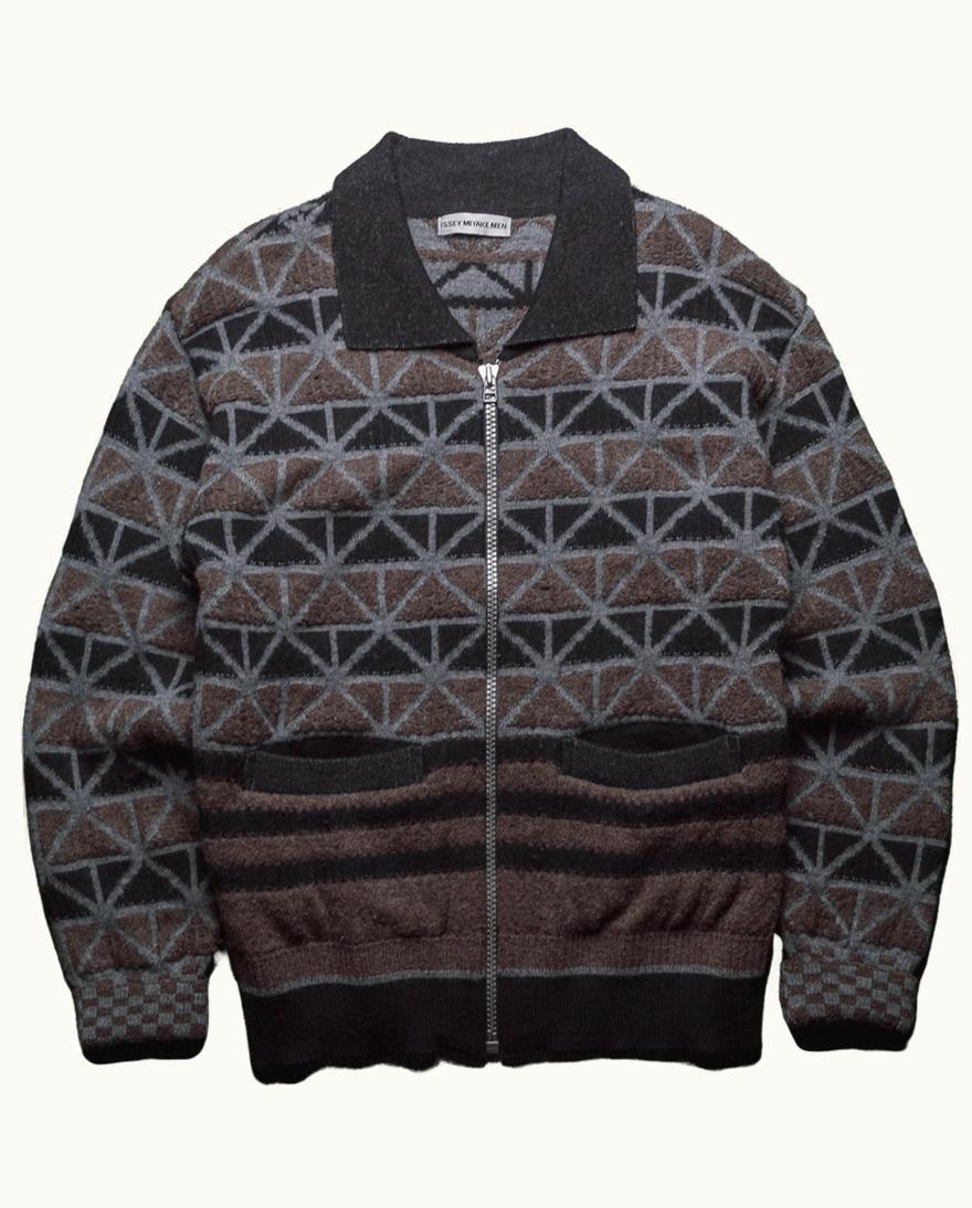 Issey Miyake Issey Miyake Geometric Pattern Zip Jumper A/W 1997