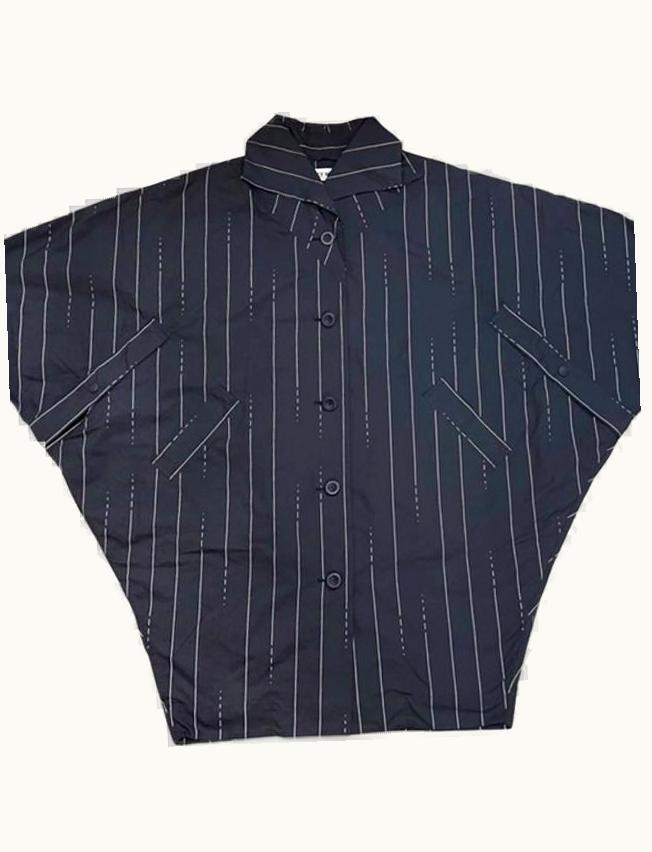 Issey Miyake Issey Miyake Oversized Striped Cocoon Jacket S/S 2001