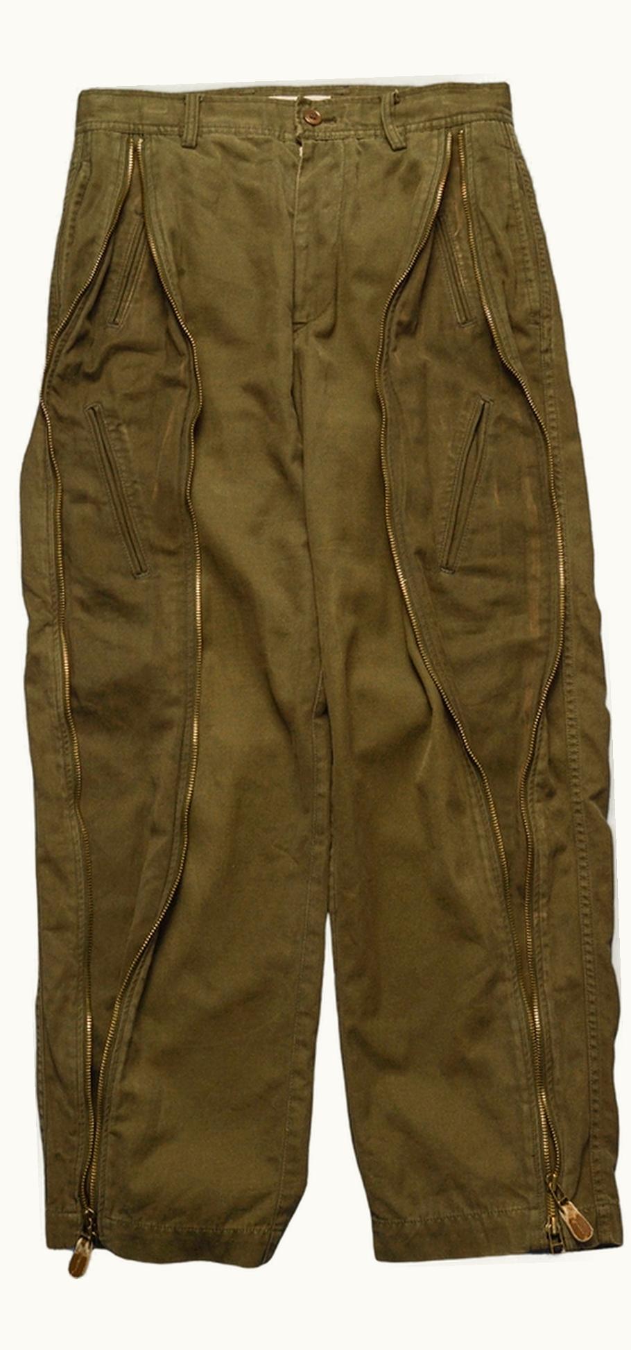 Issey Miyake Issey Miyake Concealed Pocket Zip Front Relaxed Trousers S/S 2001