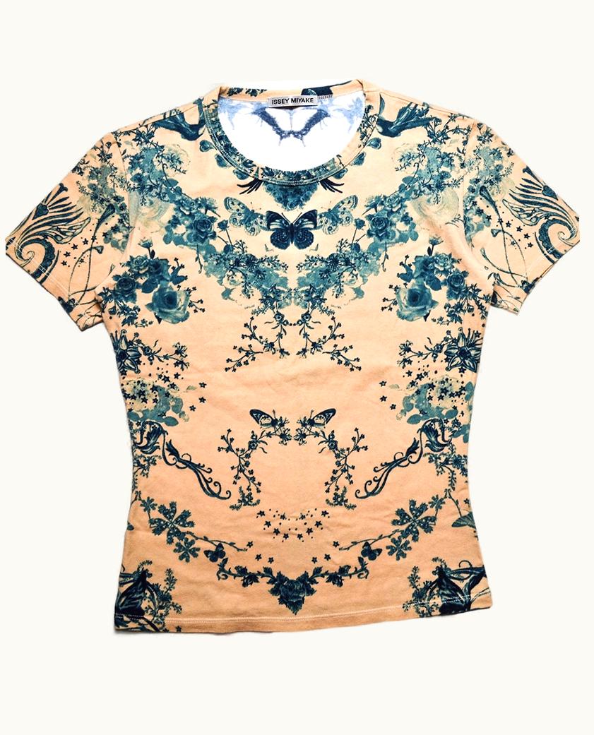 Issey Miyake Issey Miyake Symmetrical Floral Tattoo T-Shirt S/S 2004
