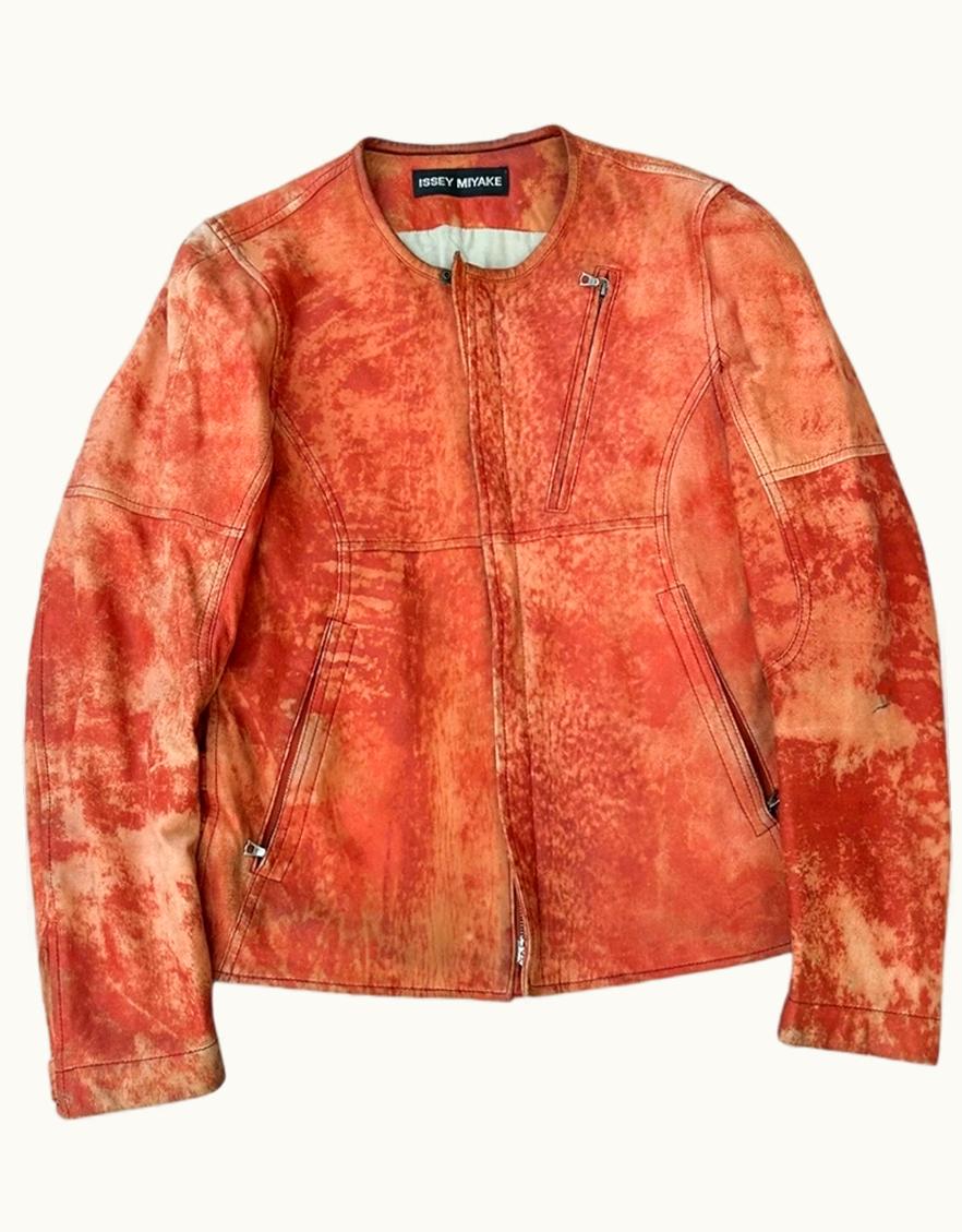 Issey Miyake Issey Miyake Lamb Leather Racing Moto Jacket A/W 2007