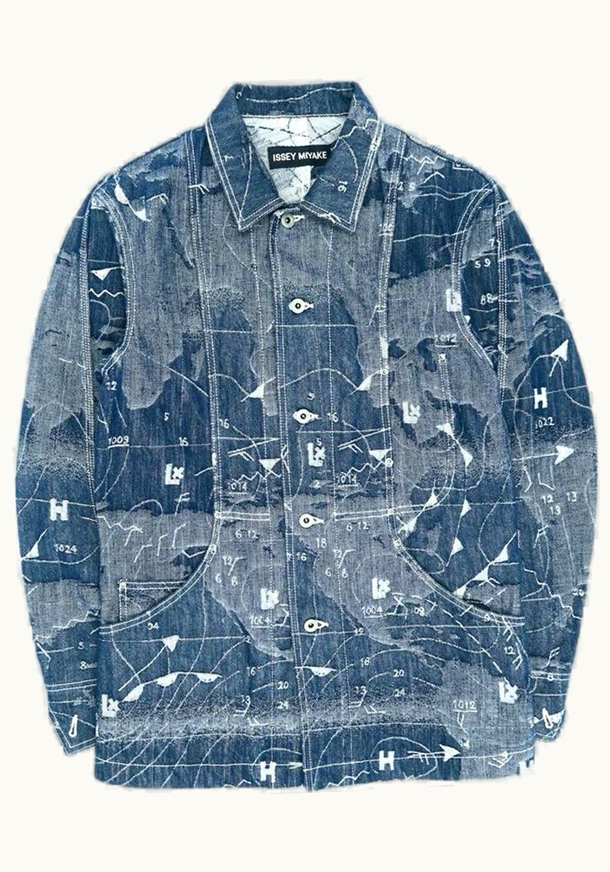 Issey Miyake Issey Miyake Weather Map Denim Chore Coat S/S 2008