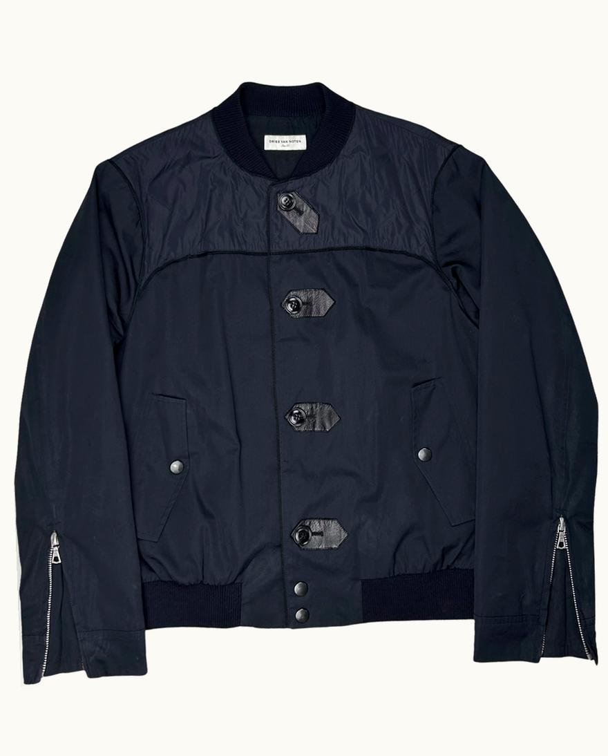 Dries Van Noten Dries Van Noten Leather Panel Tri Bomber Jacket S/S 2012