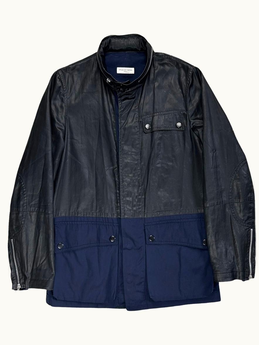 Dries Van Noten Dries Van Noten Bi-Color Leather Moto Jacket S/S 2012