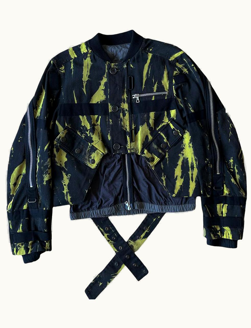 Dries Van Noten Dries Van Noten Tie Dye Backzip Layered Jacket With Snap Belt A/W 2014