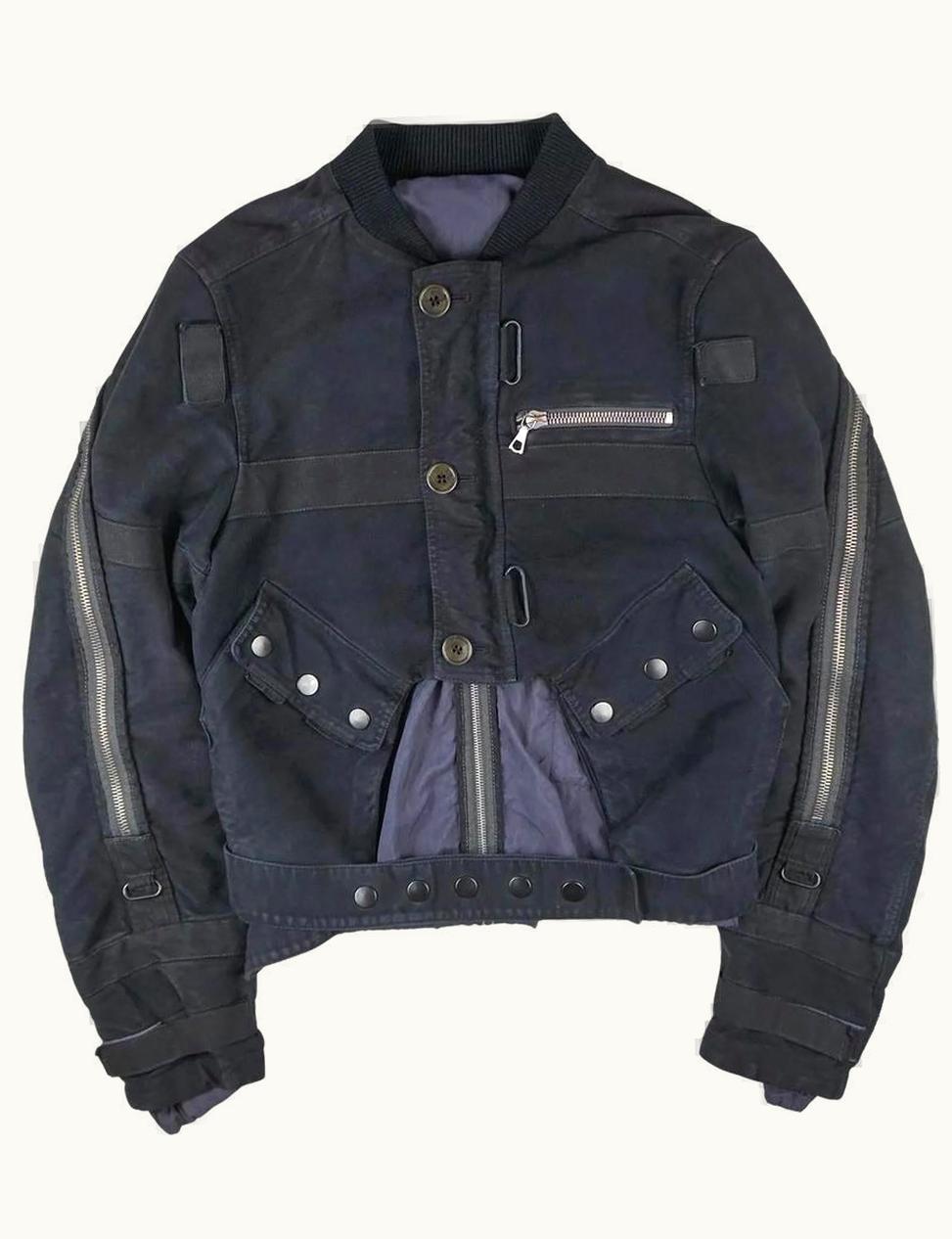 Dries Van Noten Dries Van Noten Black Moleskin Backzip Bomber A/W 2014