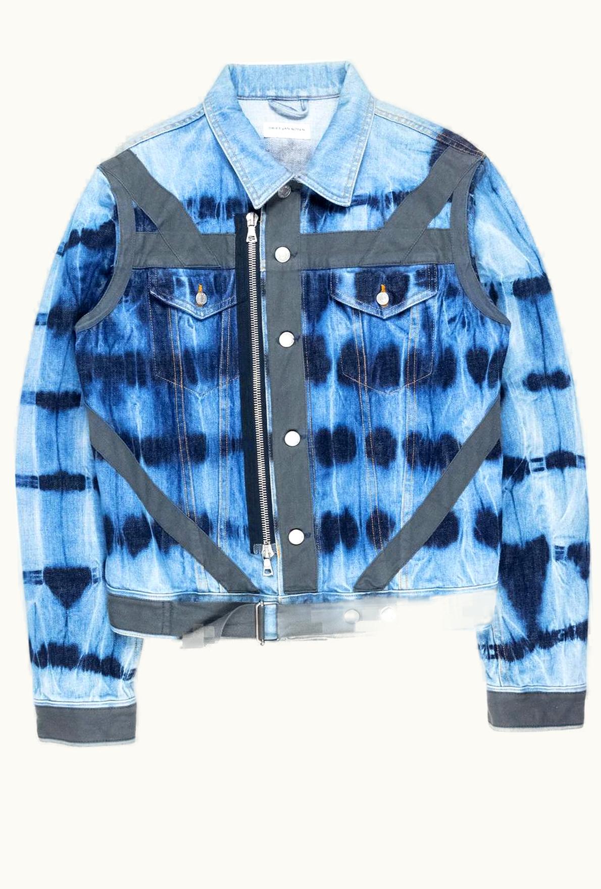 Dries Van Noten Dries Van Noten “rave And Renaissance” Tie-Dye Bondage Denim Jacket A/W 2014