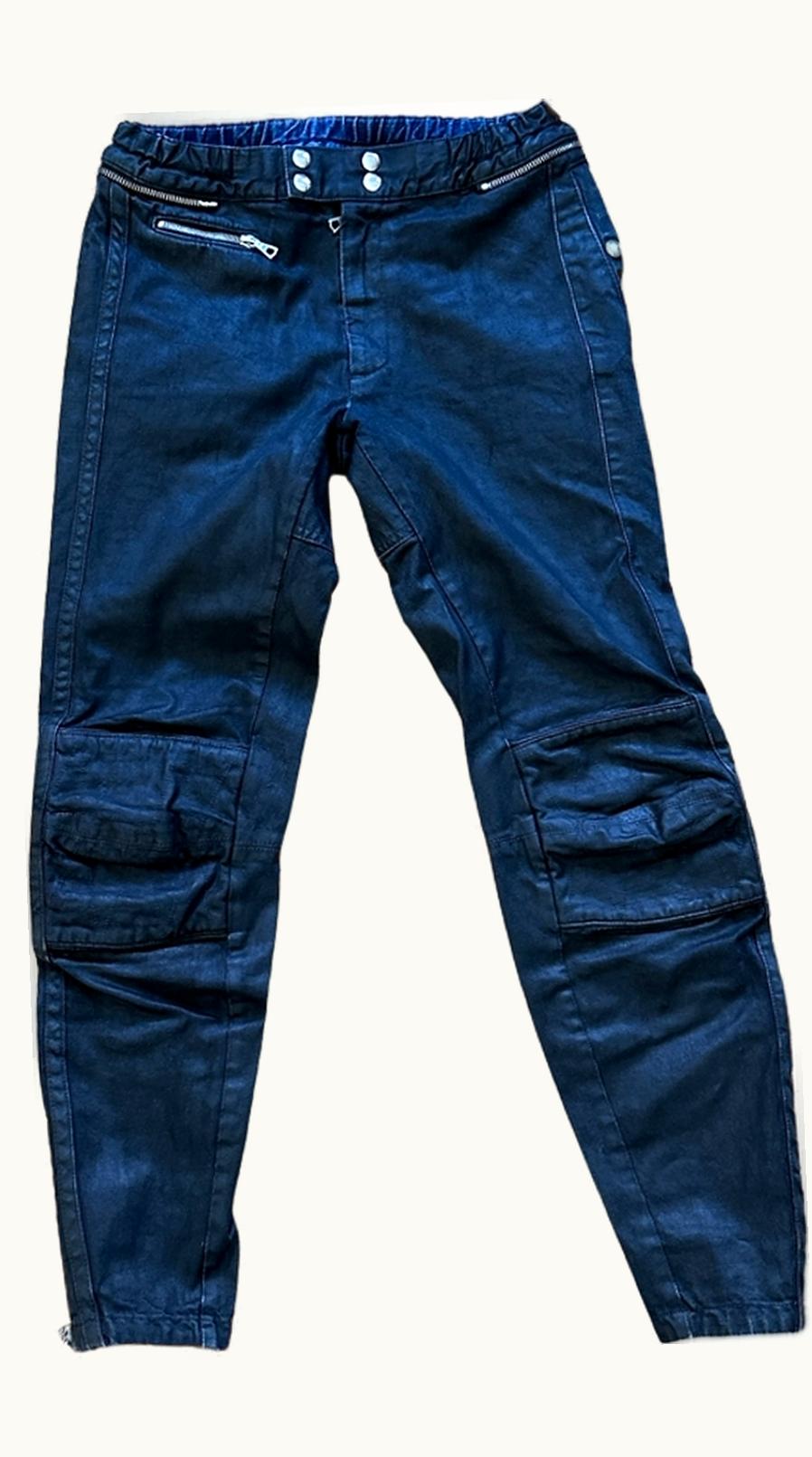 Dries Van Noten Dries Van Noten Waxed Moto Biker Trousers A/W 2014