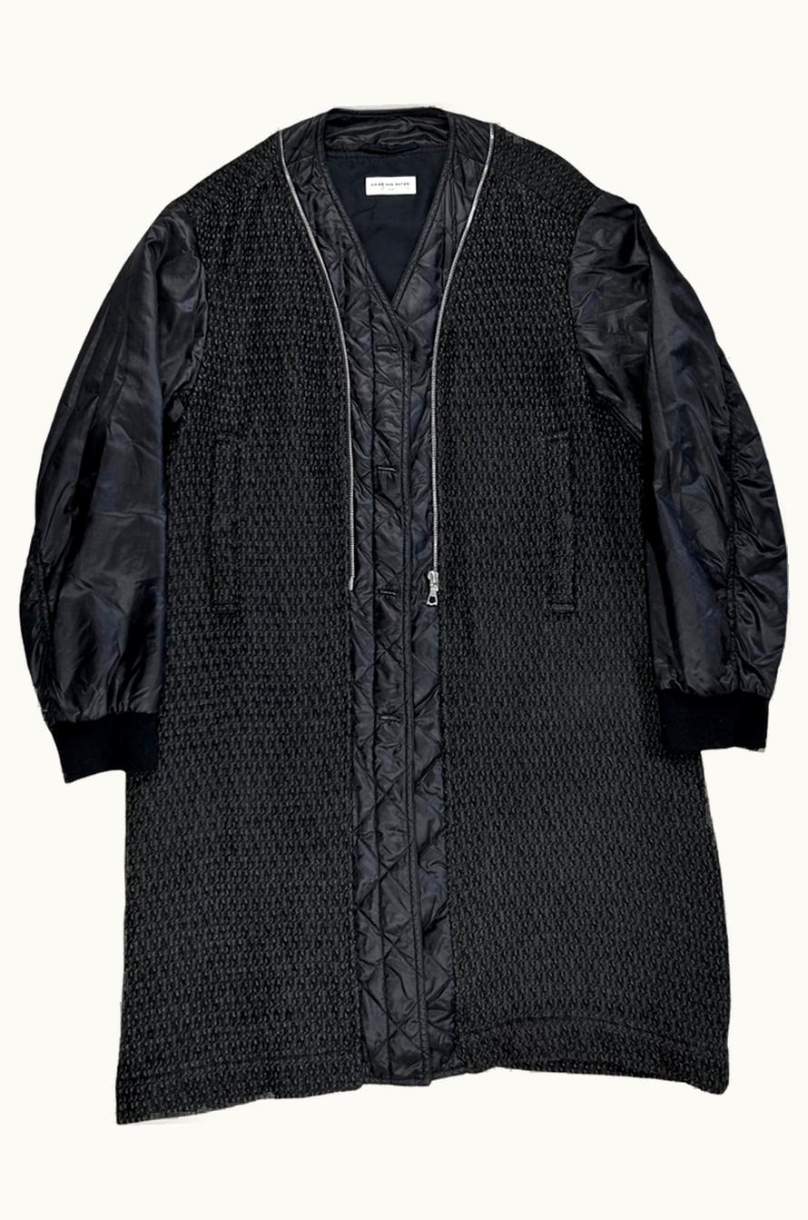 Dries Van Noten Dries Van Noten Multi Texture Visible Zip Overcoat A/W 2015