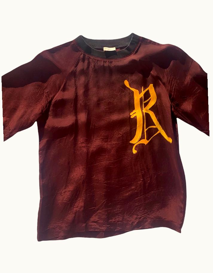 Dries Van Noten Dries Van Noten Old English Side Zip T-Shirt S/S 2015