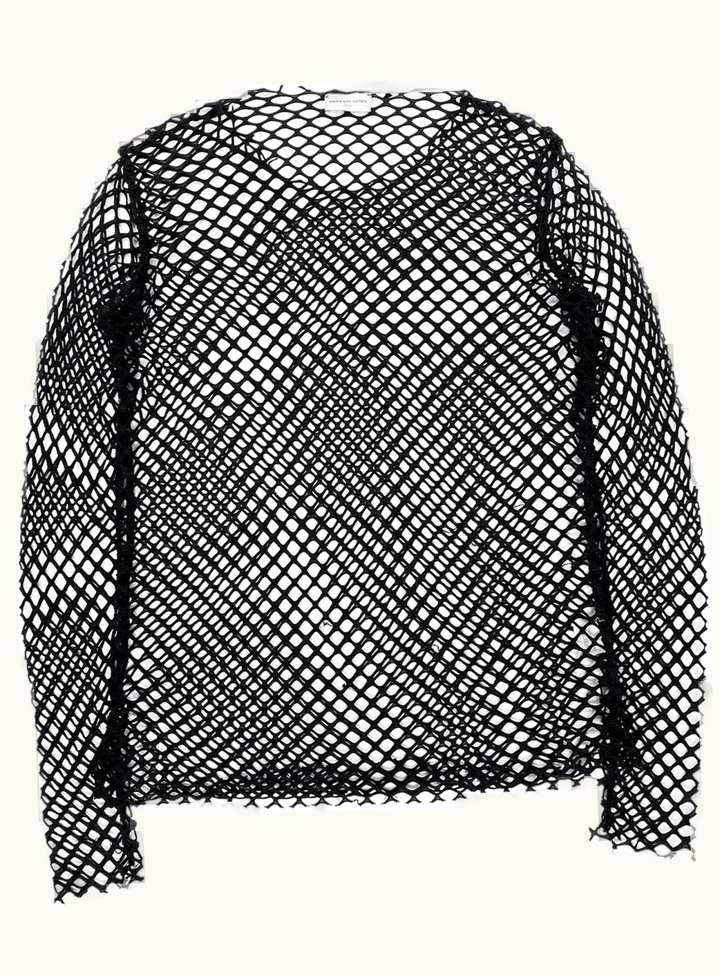 Dries Van Noten Dries Van Norten;dries Van Noten Mesh Loose Knit Raw Hem Longsleeve Shirt S/S 2019