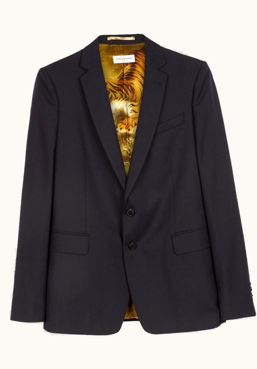 Dries Van Noten Dries Van Noten Blaine Jacket With Tiger Print Lining A/W 2020