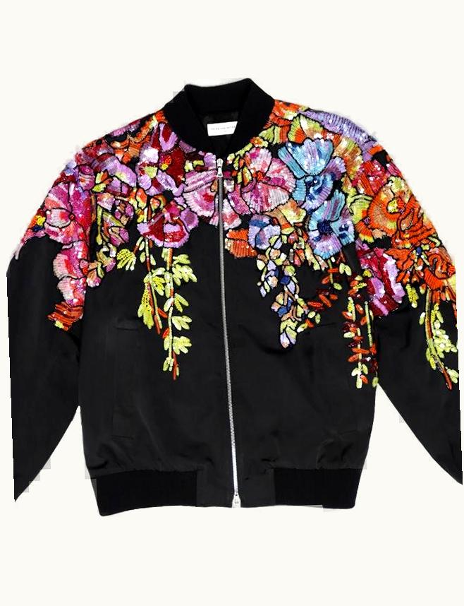 Dries Van Noten Floral Sequin Bomber S/S 2020