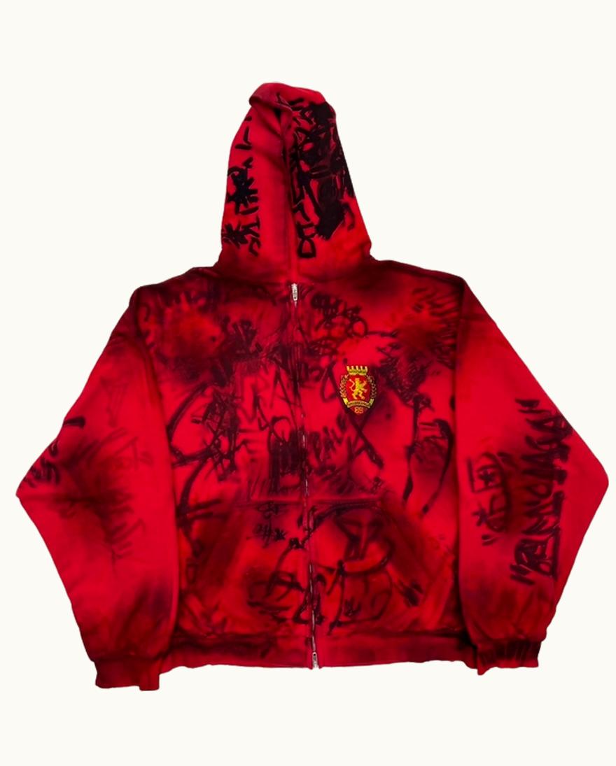 Balenciaga Skater Graffiti Mud Show Zip Hoodie S/S 2023 UZ1088125