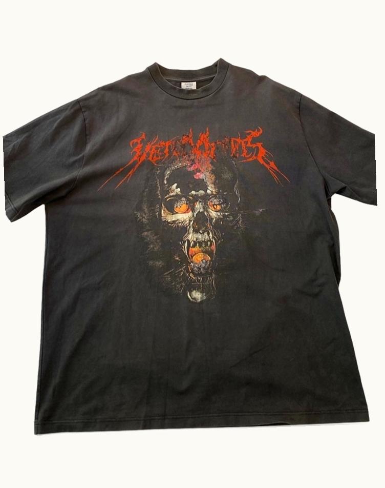 VETEMENTS Vetements Heavy Metal Skull T-Shirt A/W 2017