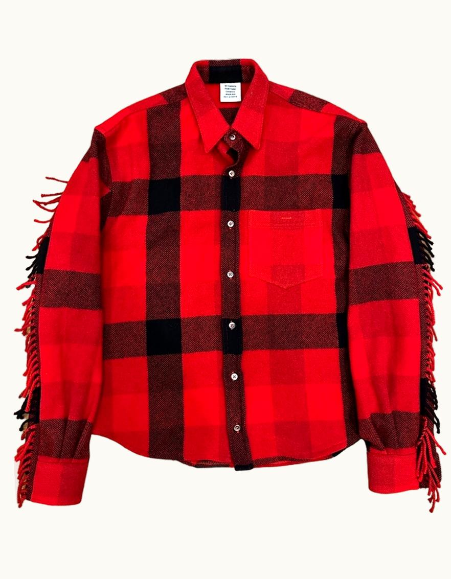 VETEMENTS Vetements Fringe Flannel Shirt A/W 2018