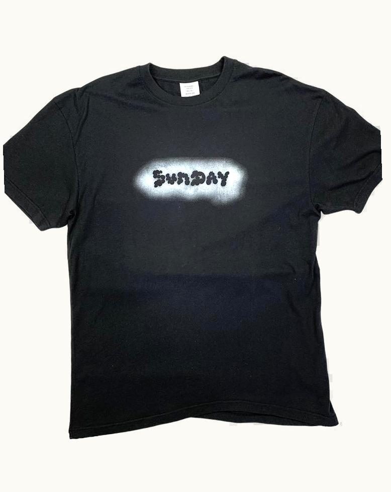 VETEMENTS Vetements Black ‘sunday’ T-Shirt A/W 2019