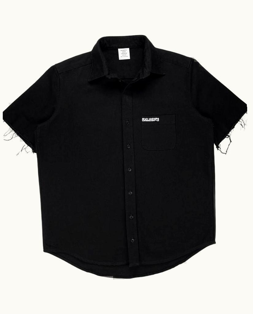 VETEMENTS Vetements “forgive Us” Embroidered Short-Sleeve Shirt S/S 2019