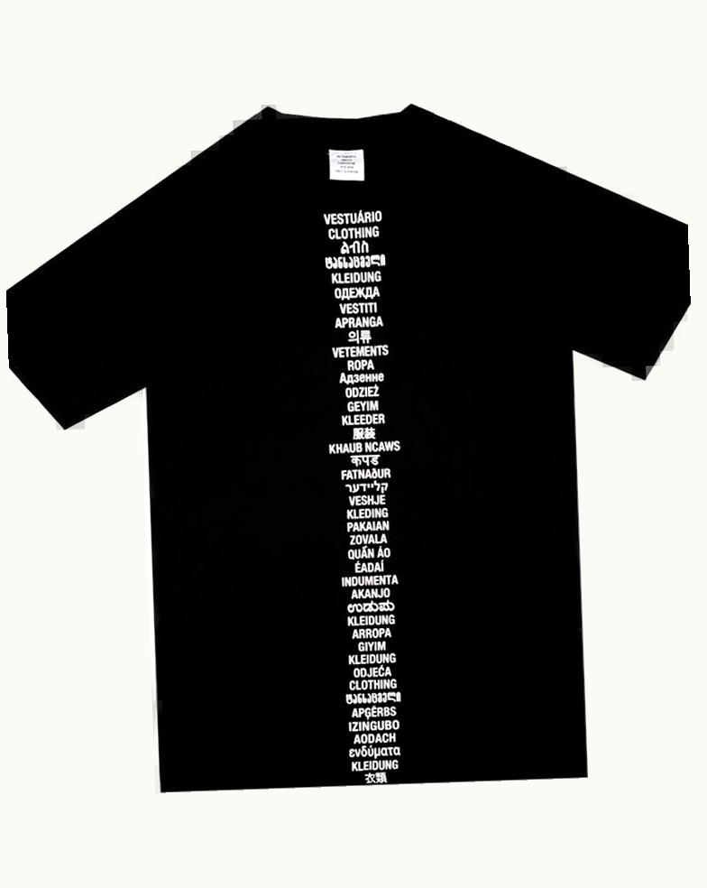 VETEMENTS Vetements Translated Brand Name T-Shirt S/S 2019