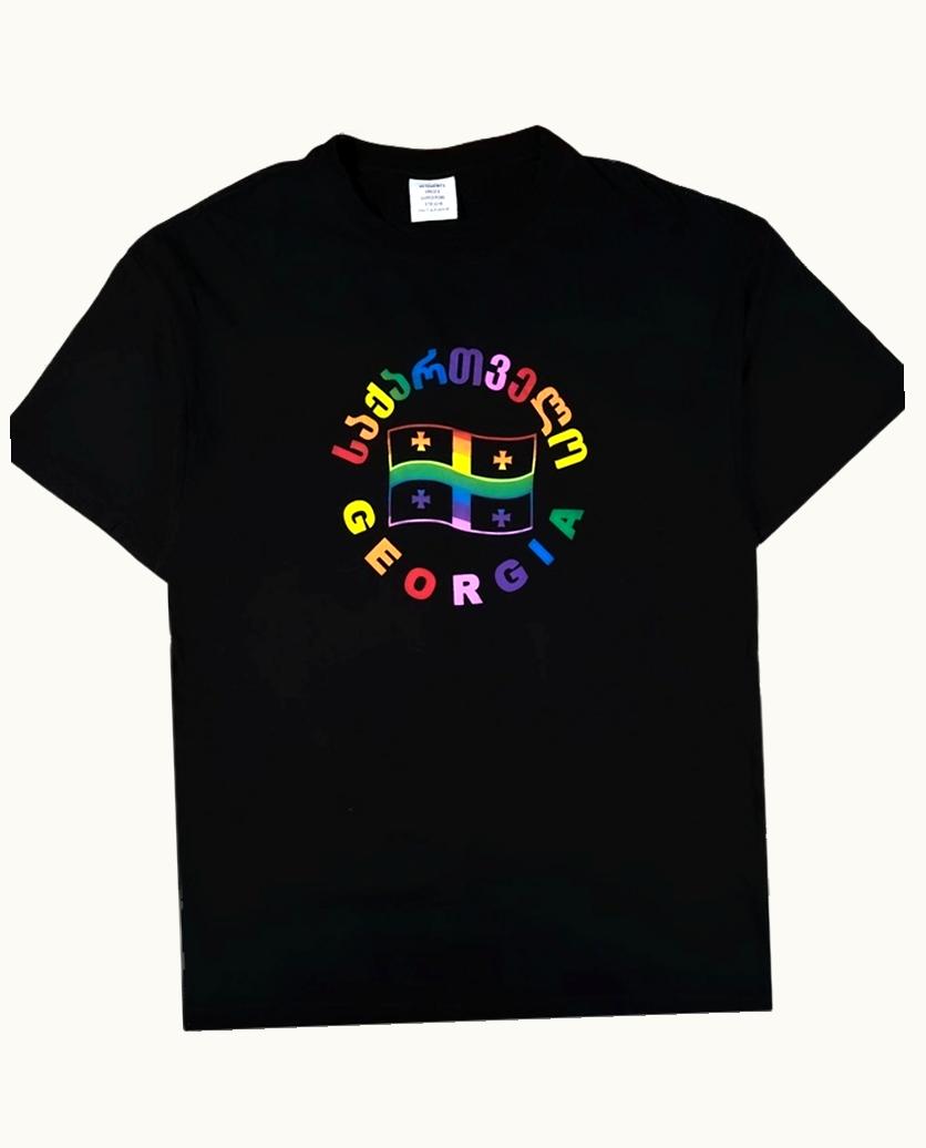 VETEMENTS Vetements Georgia Rainbow Graphic T Shirt S/S 2019