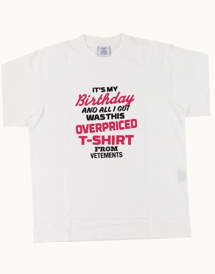 VETEMENTS Vetements Birthday Graphic T Shirt S/S 2019