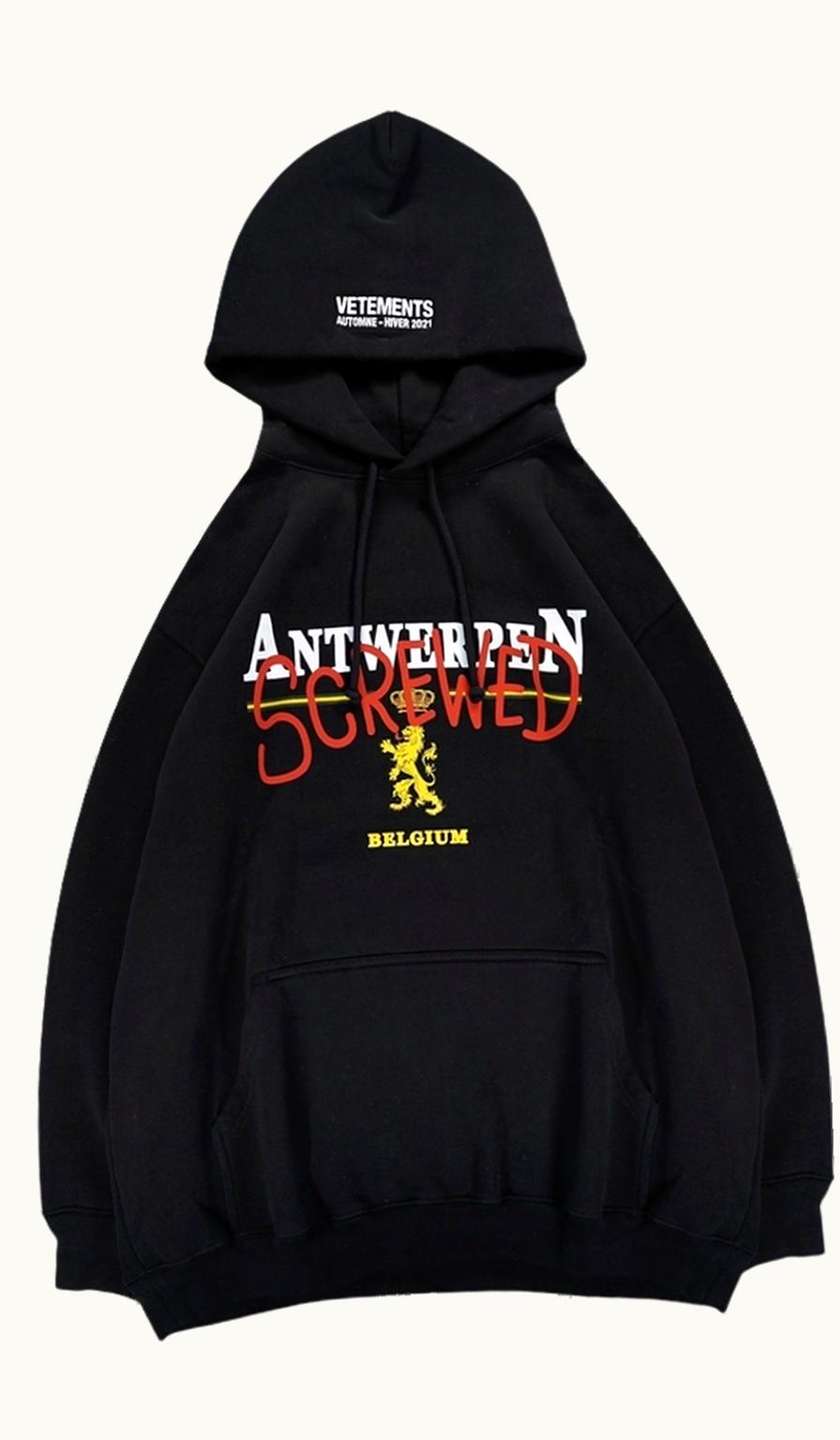 VETEMENTS Vetements Antwerpen Screwed Hoodie A/W 2020