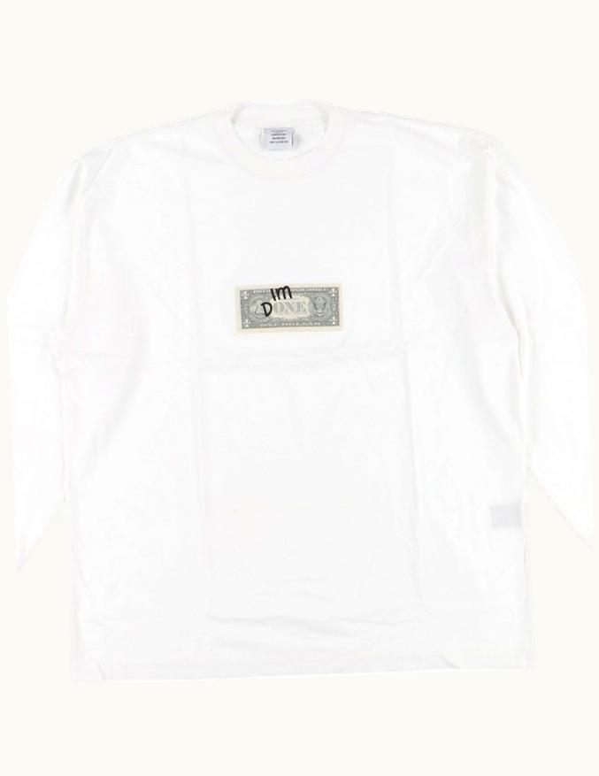 VETEMENTS Vetements Dollar 'i'm Done' Oversized Longsleeve T-Shirt A/W 2020