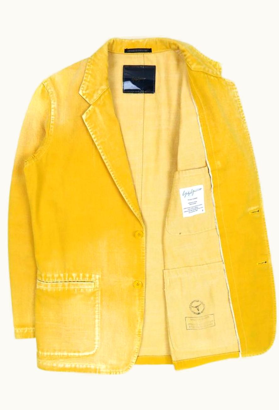 Yohji Yamamoto Yohji Yamamoto Yellow Spotted-Horse Denim Suit S/S 2002