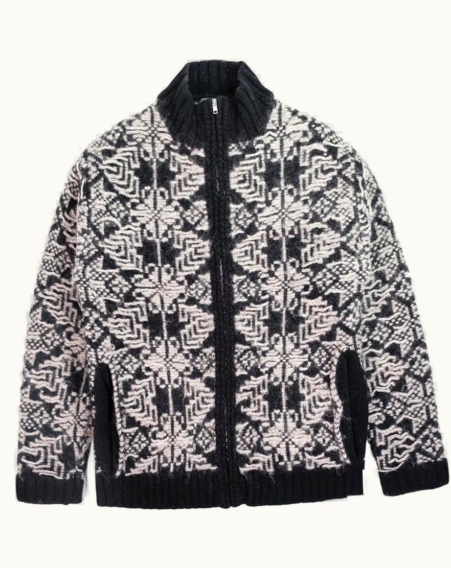 Yohji Yamamoto Yohji Yamamoto Intarsia Zip-Up Wool Jacket A/W 2004