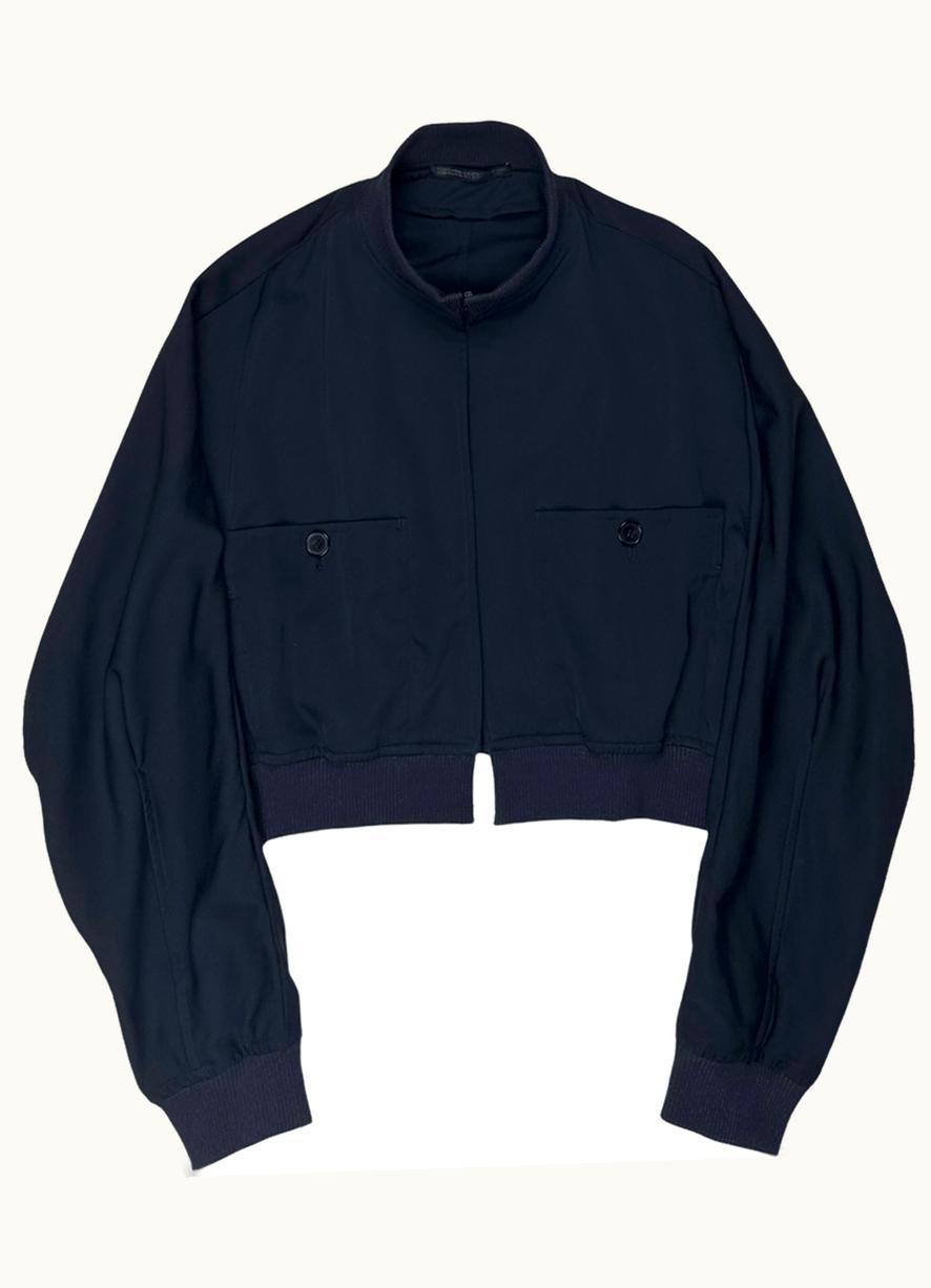 Yohji Yamamoto Yohji Yamamoto Open Front Crop Bomber Jacket S/S 2012