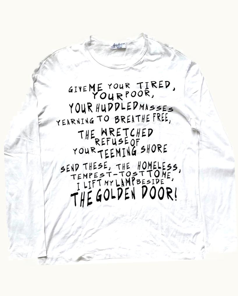 Yohji Yamamoto Yohji Yamamoto The New Colossus Poem Long Sleeve S/S 2017