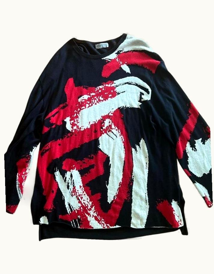 Yohji Yamamoto Yohji Yamamoto Brush Stroke Print Jumper S/S 2018