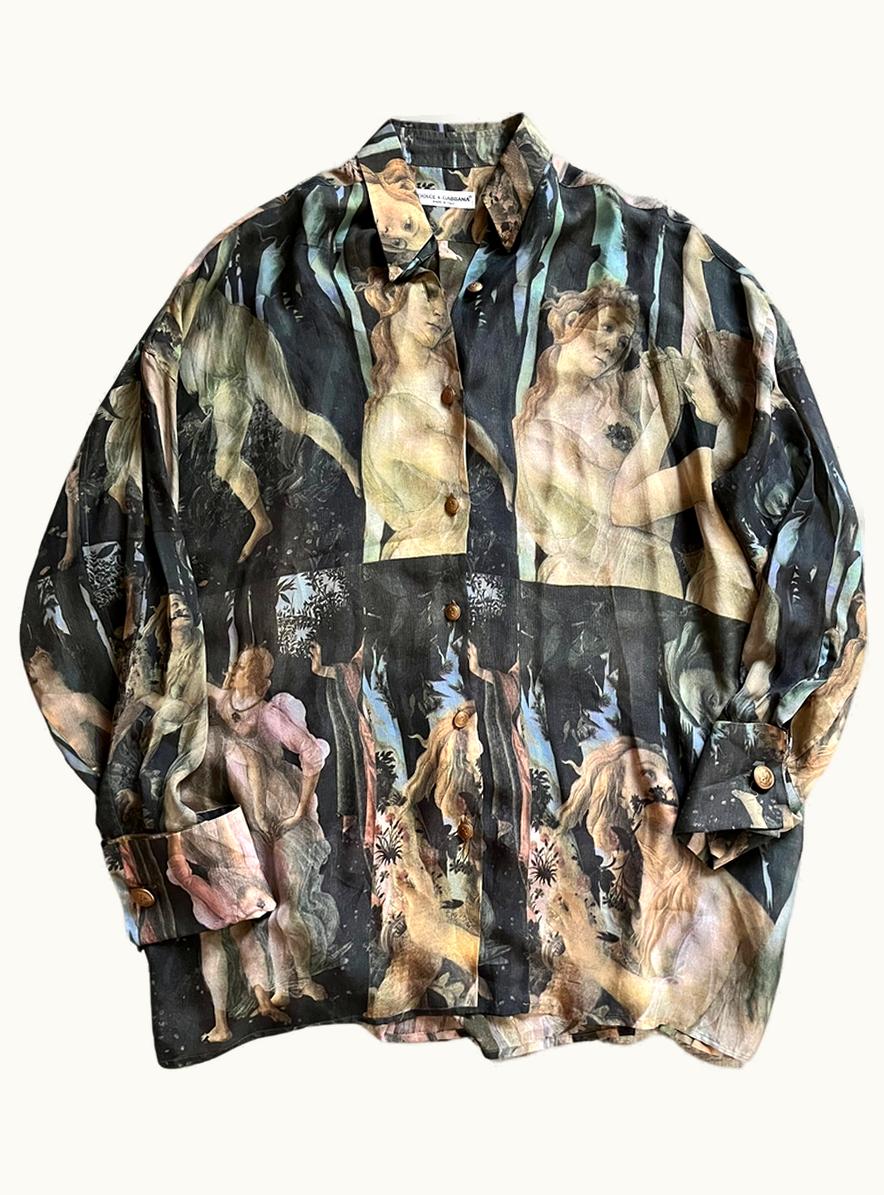 Dolce & Gabbana Dolce & Gabbana Renaissance Graphic Button Up Shirt A/W 1996