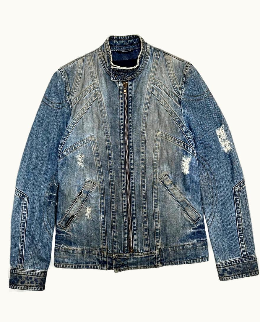 Dolce & Gabbana Dolce & Gabbana Washed & Distressed Denim Jacket S/S 2001