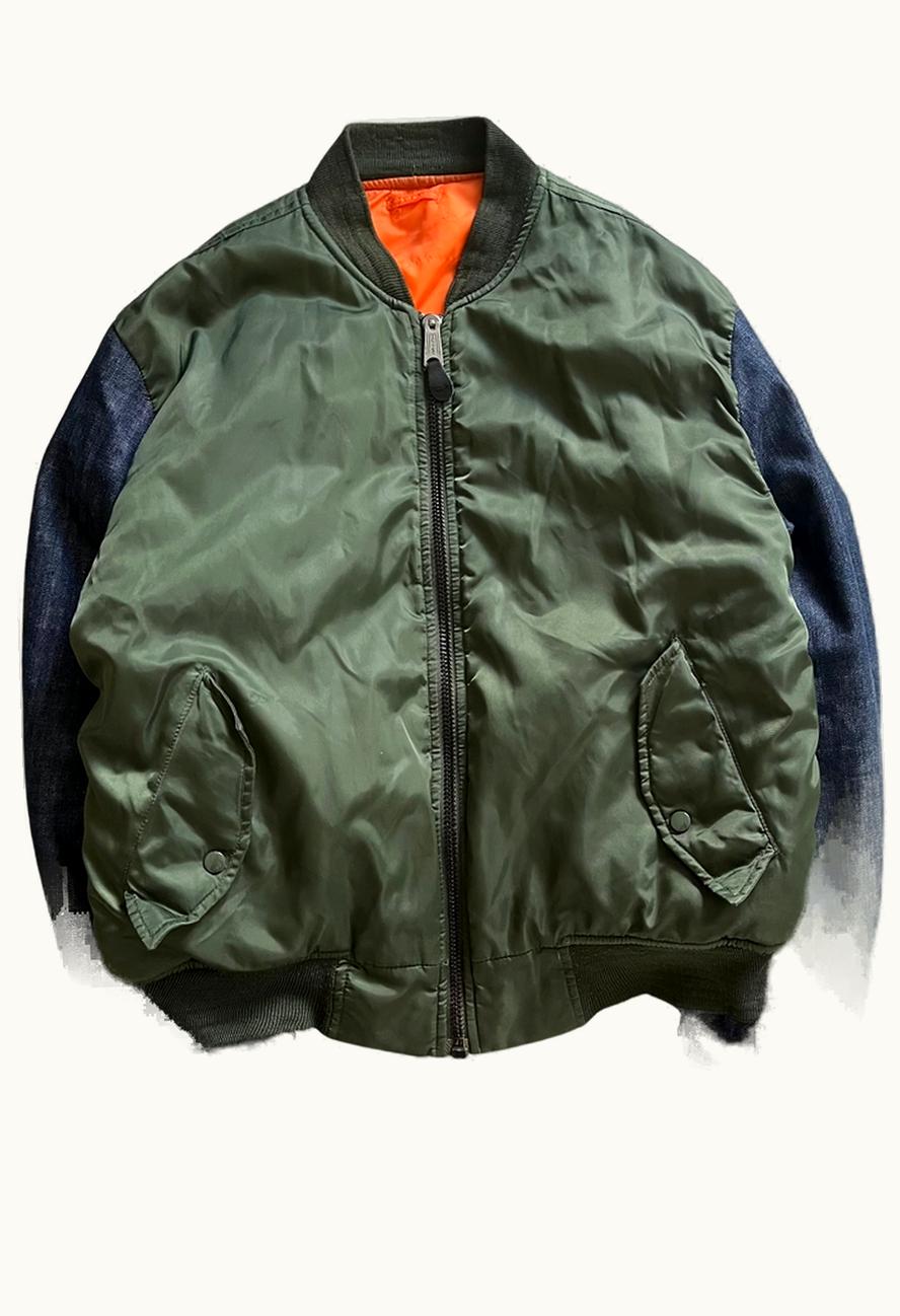 Dolce & Gabbana Dolce & Gabbana Split Material Reversible Bomber Jacket A/W 2002