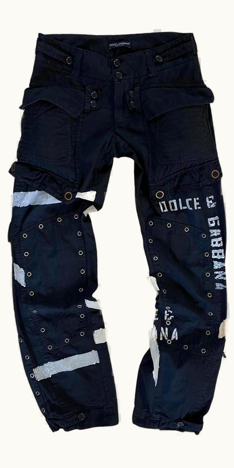 Dolce & Gabbana Dolce & Gabbana Multi-Pocket Panelled Cargo Pants S/S 2002