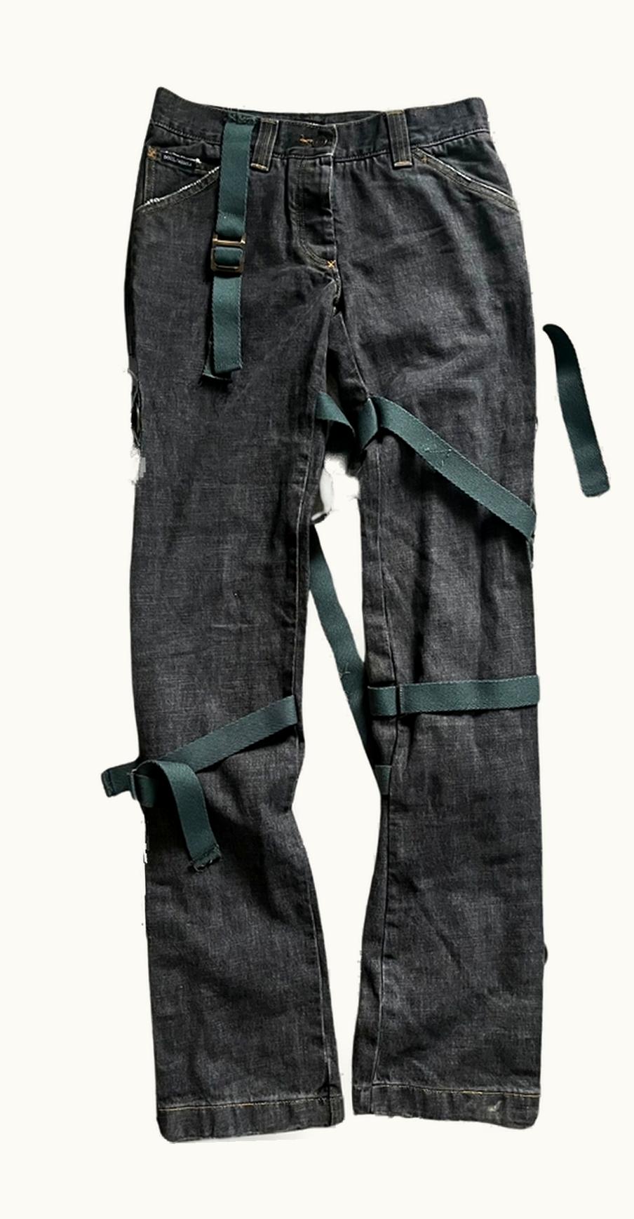 Dolce & Gabbana Dolce & Gabbana Bondage Strap Jeans A/W 2003