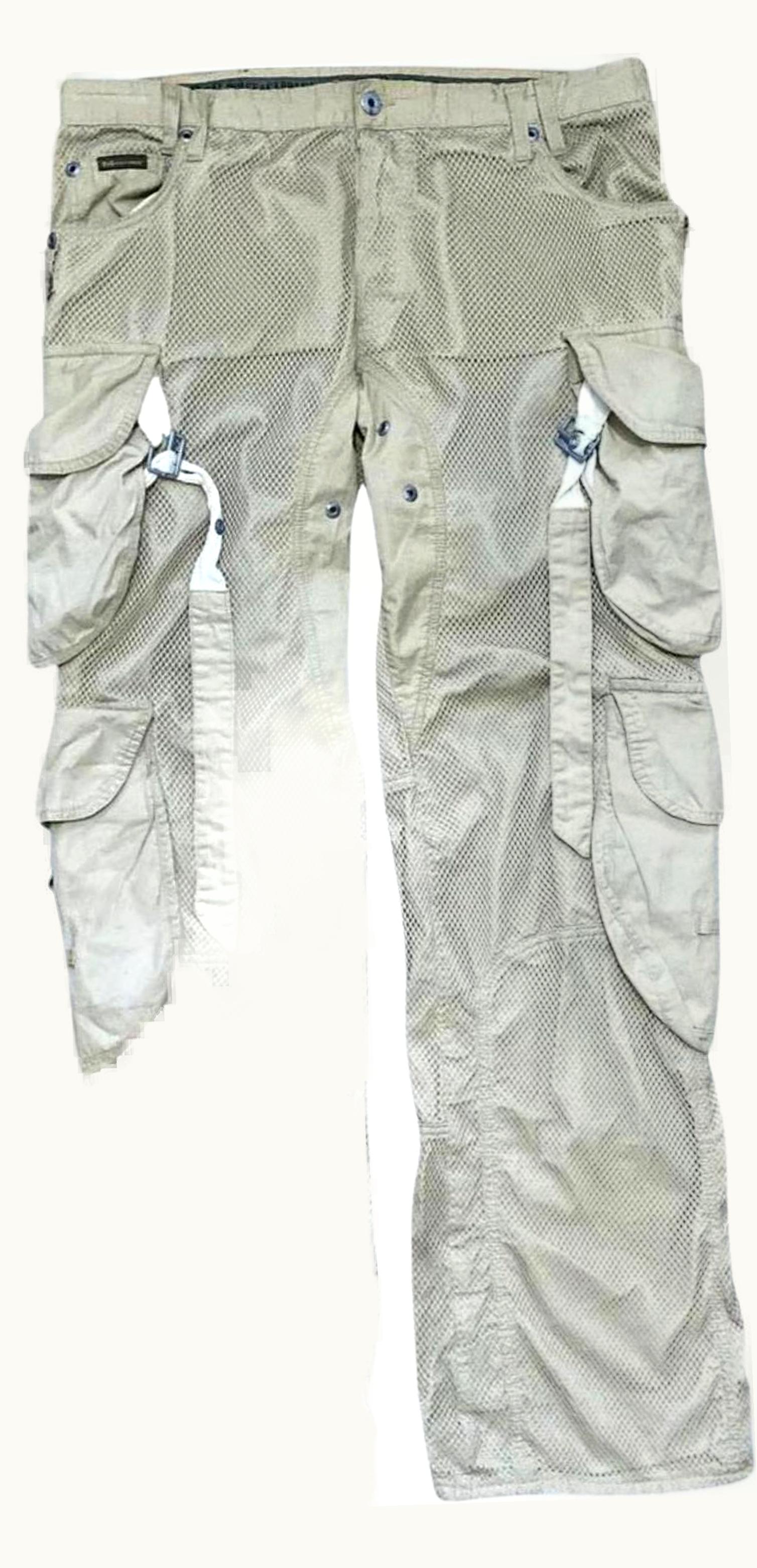 Dolce & Gabbana Dolce & Gabbana Military Bondage Netted Cargo Pants A/W 2003