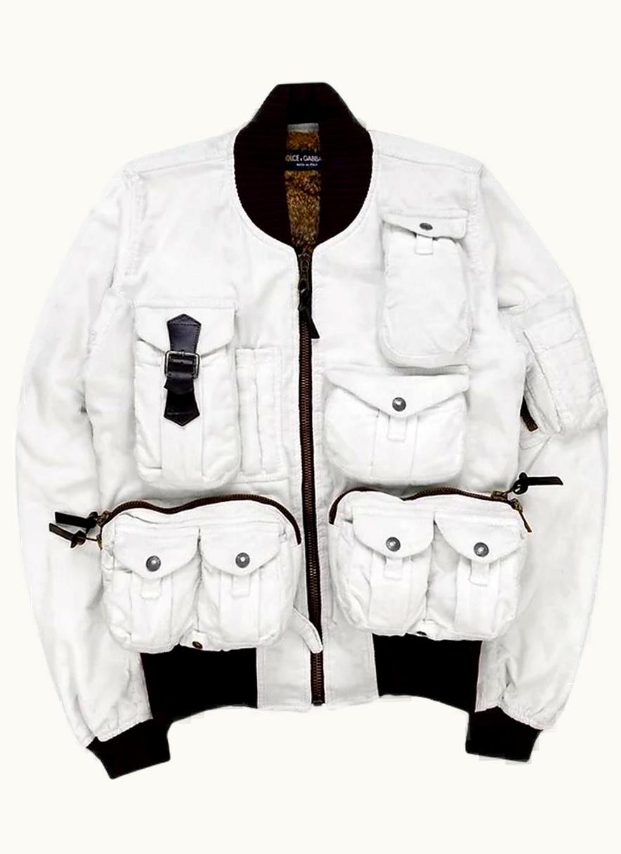 Dolce & Gabbana Dolce & Gabbana 3d Cargo Pocket Rabbit Fur Hunting Bomber Jacket A/W 2003