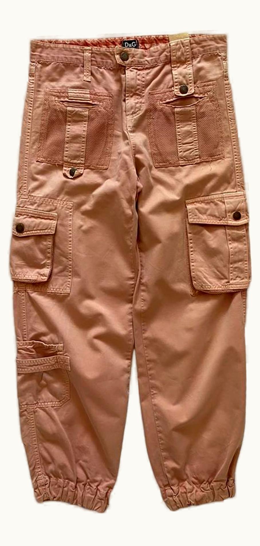Dolce & Gabbana Dolce & Gabbana Pink Cargo Trousers A/W 2003