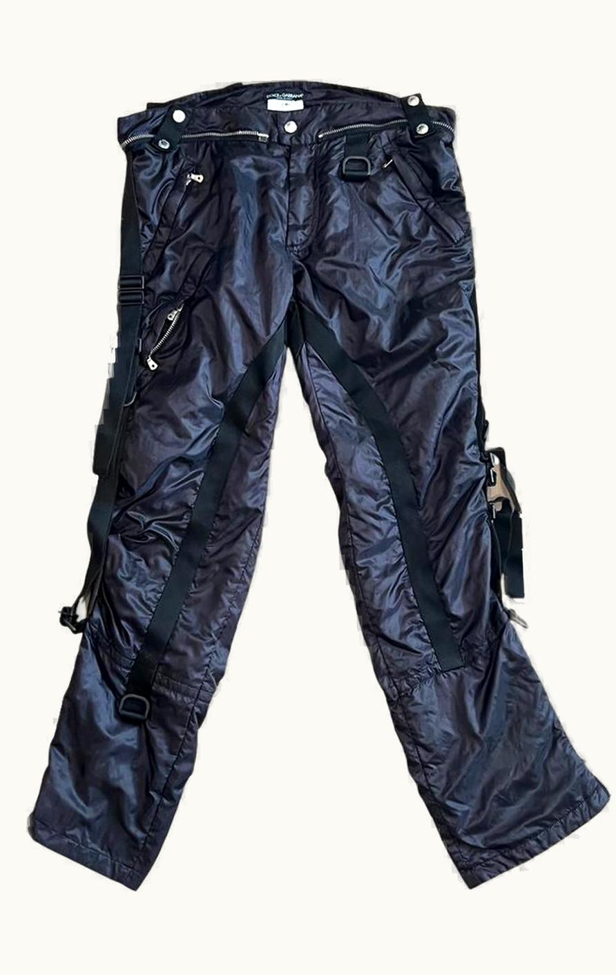 Dolce & Gabbana Dolce & Gabbana Bondage Strap Nylon Cargo Pants A/W 2003