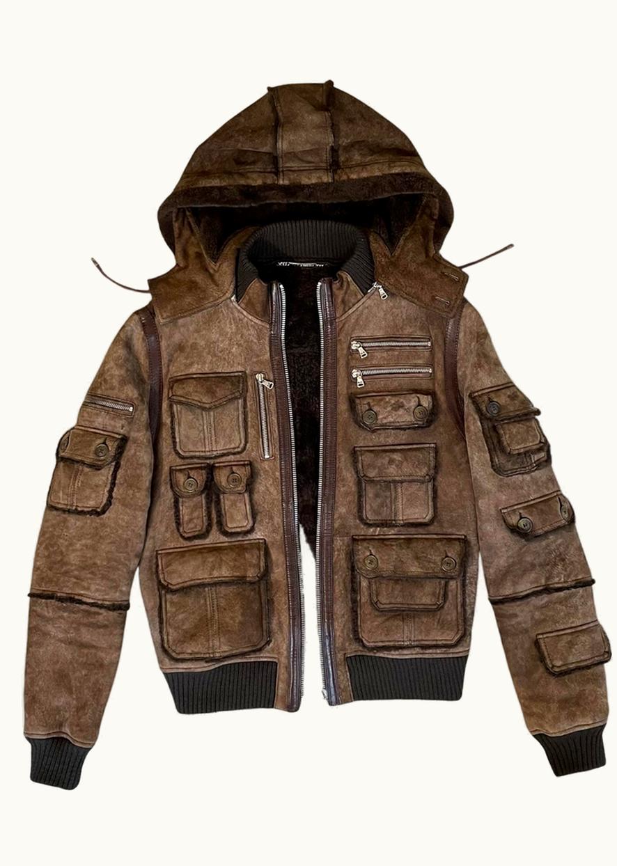 Dolce & Gabbana Dolce & Gabbana Multi-Pocket Sheepskin Cargo Jacket A/W 2003