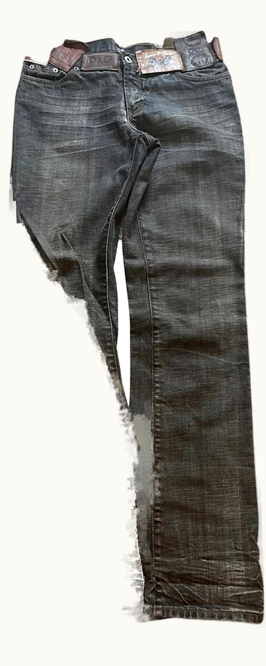 Dolce & Gabbana Dolce & Gabbana Leather Patchwork Belt Jeans A/W 2003