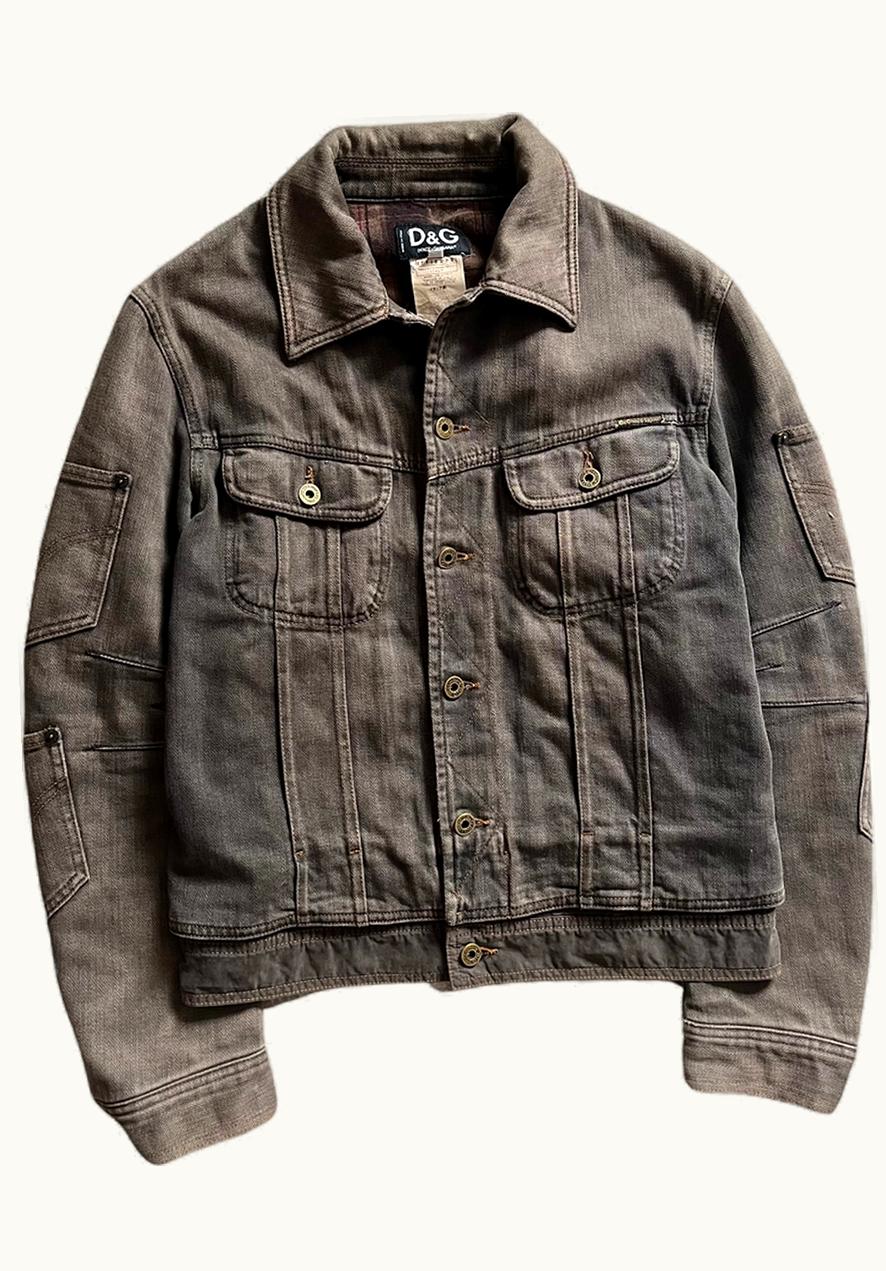 Dolce & Gabbana Dolce & Gabbana Double Waisted Multi Pocket Denim Jacket A/W 2003
