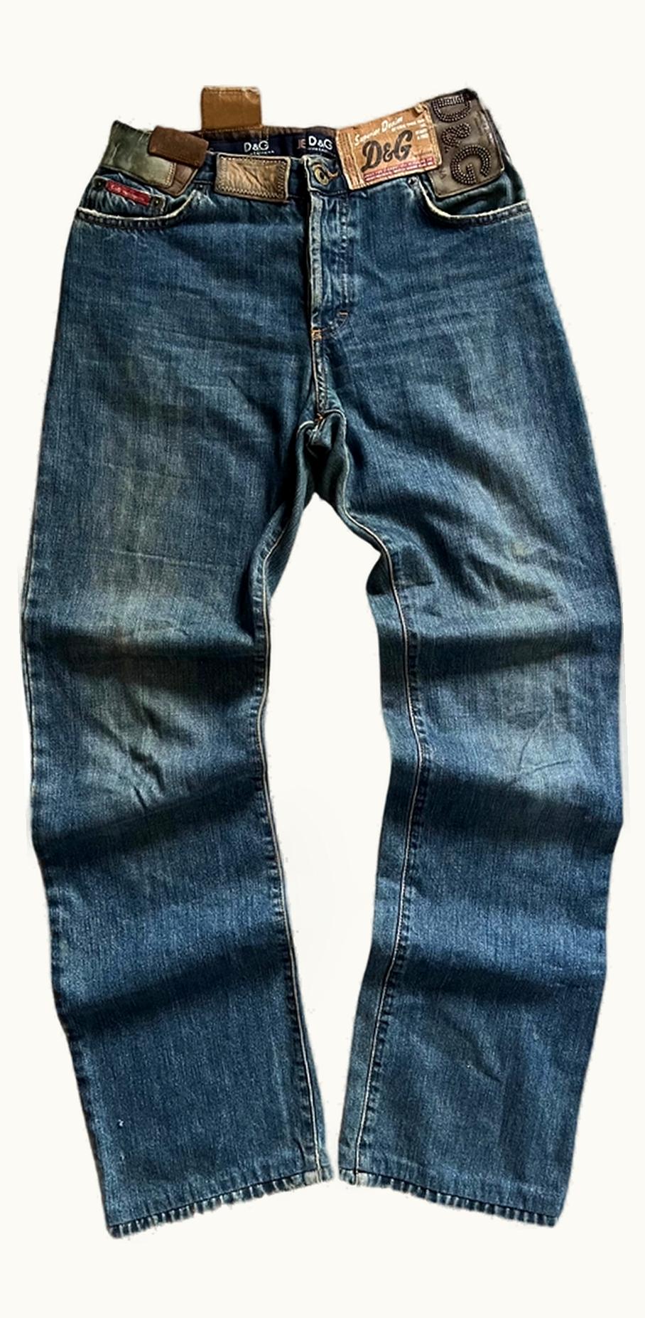 Dolce & Gabbana Dolce & Gabbana Patchwork Belt Tags Jeans A/W 2003