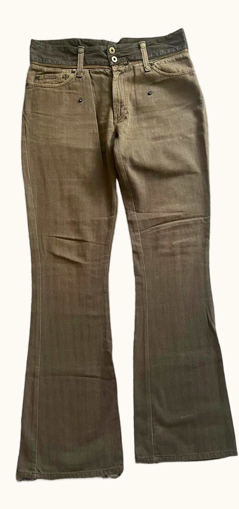 Dolce & Gabbana Dolce & Gabbana Doubled Waisted Flared Jeans S/S 2003