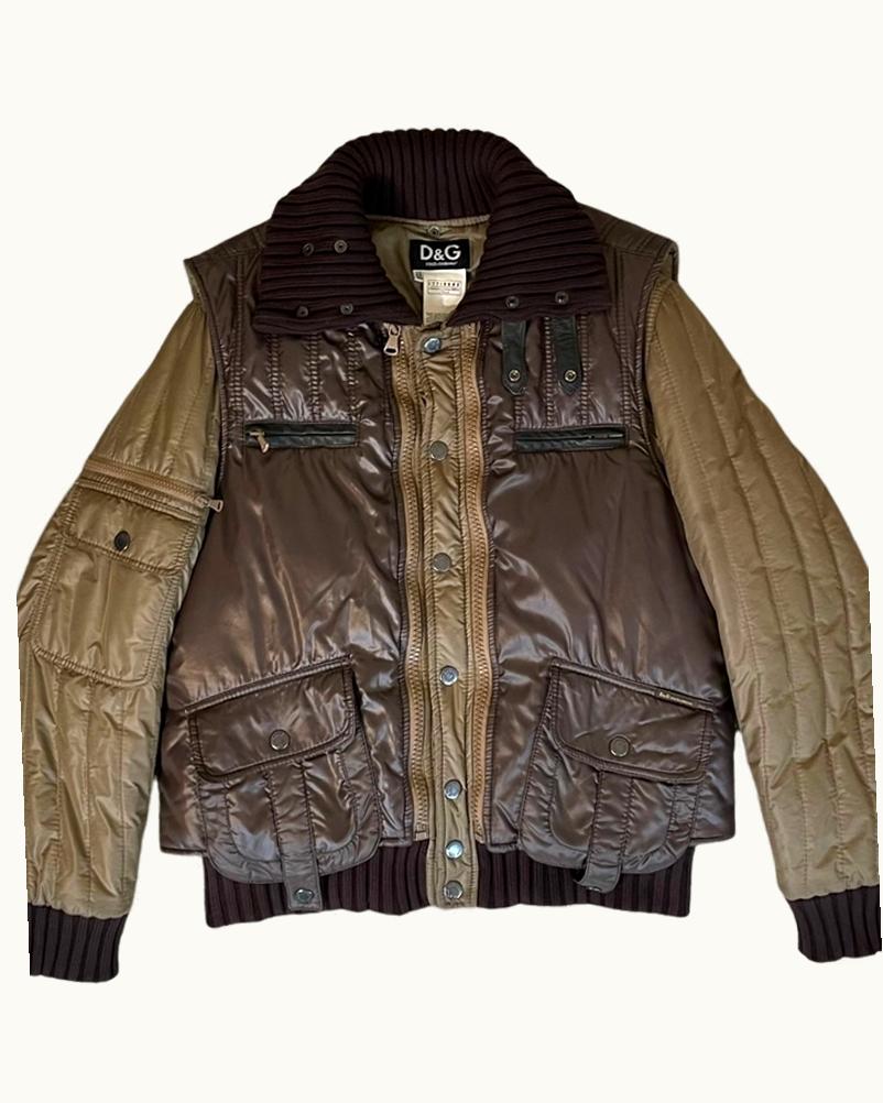 Dolce & Gabbana Dolce & Gabbana 2-In-1 High-Neck Bomber Jacket A/W 2004