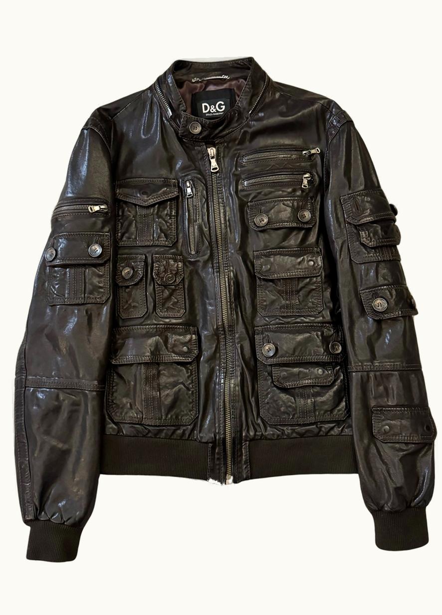 Dolce & Gabbana Dolce & Gabbana Multi-Pocket Leather Jacket A/W 2004